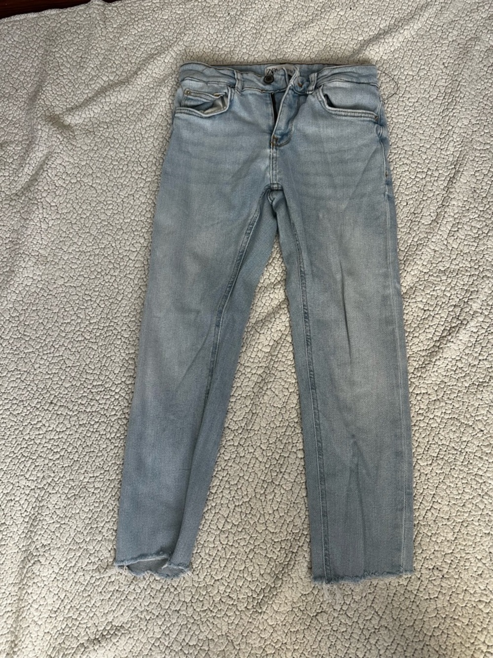 Zara Light Blue High-Rise Skinny Jeans